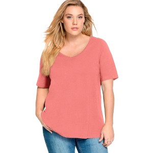ellos V-Neck A-Line Tunic - 1 of 4