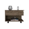 Lift Top Coffee Table Mercuri, Casters, Dark Brown Finish - 2 of 4