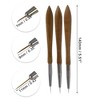 Unique Bargains Pull Wire Nail Painting Brushes Set for Polish Painting Home DIY Brown 3 Pcs - 4 of 4