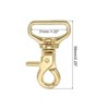 Unique Bargains Pure Brass Round Lobster Clasp Keychains for DIY Leather Craft 3 Pcs - 2 of 4