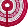 Christmas 43.5" Fabric Nordic Tree Skirt Christmas Fabric Transpac  -  Tree Skirts - 2 of 3