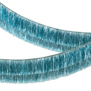 Meri Meri Blue Tinsel Fringe Garland (10' with excess cord - Pack of 1) - 1 of 2