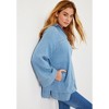 June + Vie by Roaman's Women's Plus Size Cotton Denim Blouse - 3 of 3