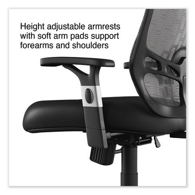 LuxComfort Black Mesh & Faux Leather Adjustable Task Chair