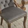 PAGED Mid-century Dining Chairs Set of 2, Living Room Chair with Curved Wood Trim, Upholstered Accent Chair for Dining Room, Kitchen - 4 of 4