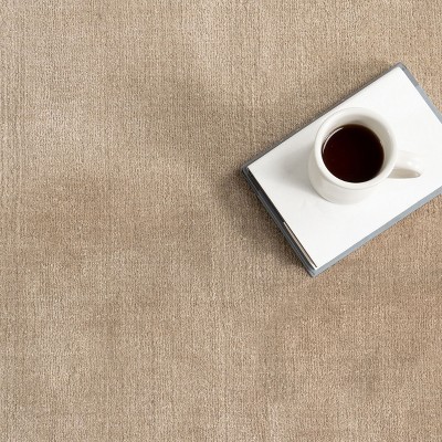 Fawn Rectangular High-Low Wool-Blend Area Rug 5' x 8'