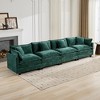 4-Seater Chenille Modular Straight Sectional Sofas with Double-Layer Cushions and Breathable Fabric - 4 of 4