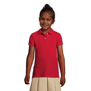 Lands' End School Uniform Kids Short Sleeve Feminine Fit Mesh Polo Shirt - 1 of 3