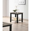 Square Wood End Table with Open Shelf and Sturdy Legs for Living Room or Family Room Spaces - 3 of 4