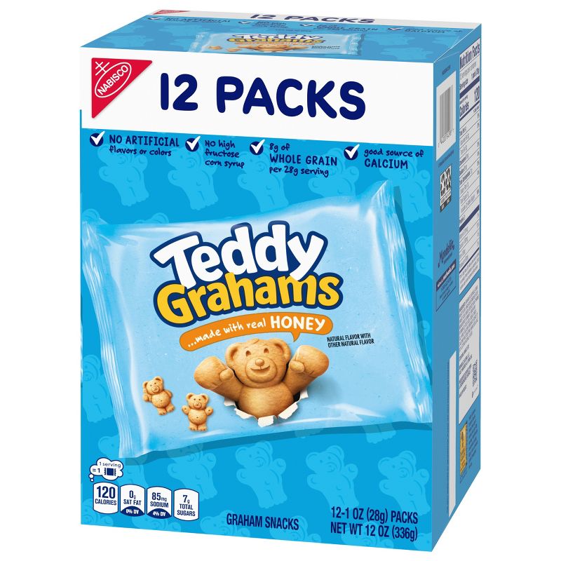 Teddy Grahams Honey Graham Snacks - 12oz/12ct, 1 of 9
