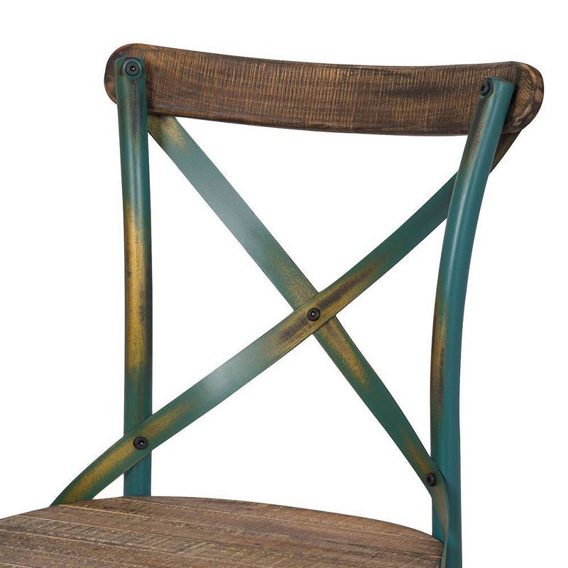 Zaire Side Dining Chair Antique Turquoise - Acme Furniture, 6 of 7