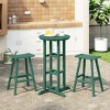 WestinTrends Malibu All Weather Hdpe Outdoor Patio Bar Height Bistro Set (3-piece) - 2 of 4