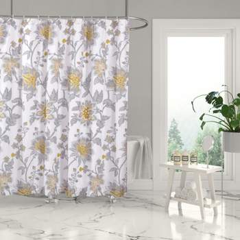 Reverie Floral Lined Shower Curtain with Grommets - Levtex Home
