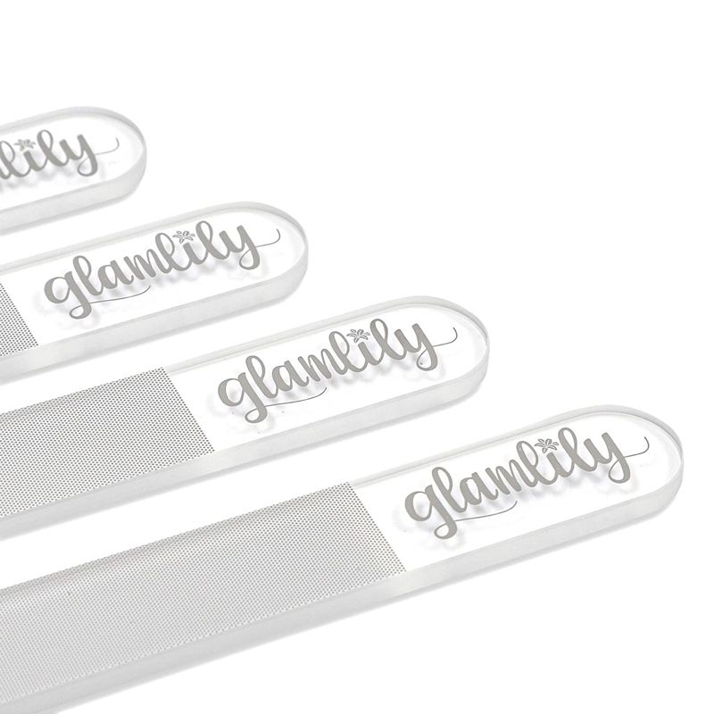 Glamlily 4 Pack Nano Crystal Glass Nail File with Case, Manicure & Pedicure for Nails, Fingernail Care Accessories, 5 of 9