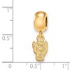 Black Bow Jewelry 14k Yellow Gold Plated Sterling Silver North Carolina State Wolfpack NCAA Bead Charm - 2 of 3