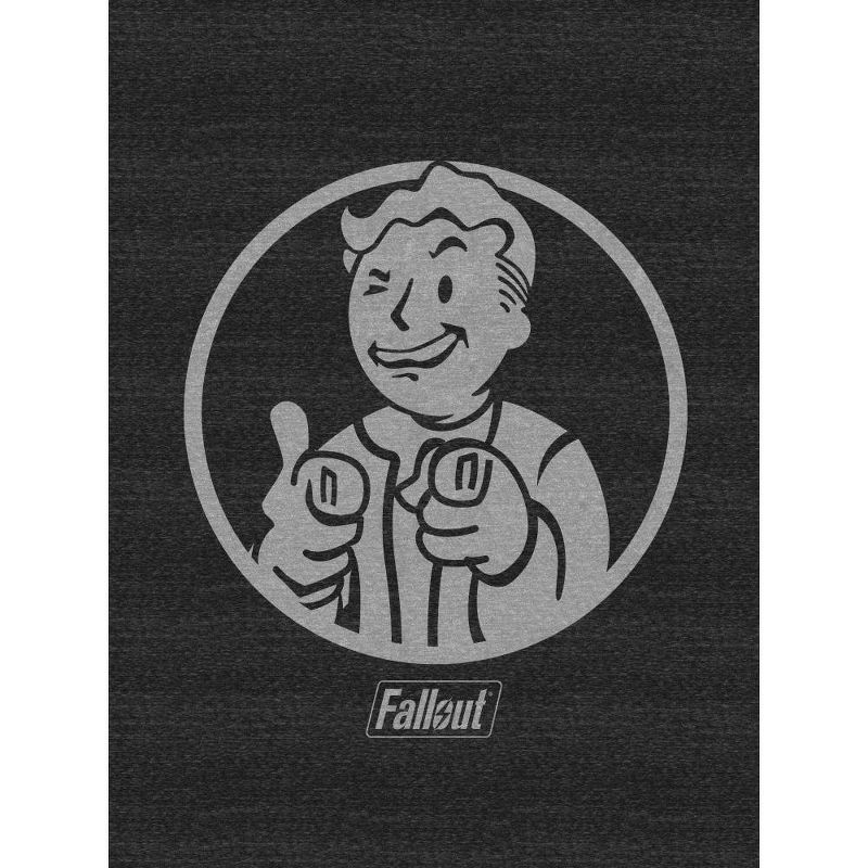 Fallout Vault Boy Thumbs Up Men's Charcoal Big & Tall T-shirt, 2 of 4