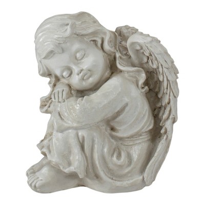 Northlight 5.5' Ivory Resting Cherub Angel Outdoor Garden Statue