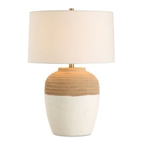 Uttermost Bellaby Table Lamp-Striking Two-Tone Ceramic with Brass Details - 1 of 4