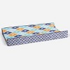 Bacati - Liam Printed Kilim Aqua/Orange/Navy Quilted Changing Pad Cover - 4 of 4