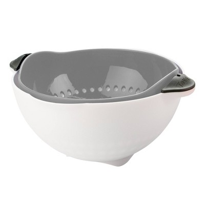 Tovolo 3.5qt Soak N' Strain Colander Oyster Gray