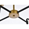 Elegant Lighting Hanson 8 lights pendant in black with brass with clear shade - image 4 of 4