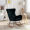 NicBex Teddy Fabric Glider Rocking Chair,Upholstered Nursery Rocking Chairs with High Backrest and Armrests,Nursing Chair for Bedroom - 2 of 4