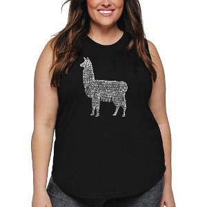 LA Pop Art Women's Word Art Tank Top - Llama Mama - 1 of 4