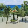 WestinTrends Playa 5-Piece Outdoor Metal Dining Table Set And Stackable Resin Patio Chairs - 2 of 4