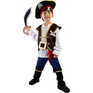 Joyfy Boys Halloween Pirate Captain Costume, Kids Pirate Costume Set for Toddler Halloween DressUp Cosplay Party Decor - 1 of 4