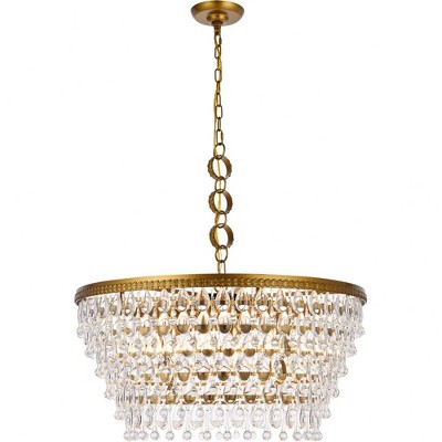 Elegant Lighting Nordic 6 - Light Chandelier in  Brass