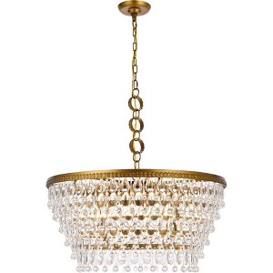 Elegant Lighting Nordic 6 - Light Chandelier in  Brass - 1 of 3