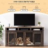 71" Extra Large Furniture-Style Dog Crate, Wooden Double Dog Crate Kennel, TV Stand Side End Table with Removable Divider for 2 Dogs, Large Dog Cage - 3 of 4