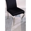 NicBex 2pc Dining Chair Upholstered Dining Room Furniture Side Chair with High Backfrest & Silver Metal Legs - 4 of 4