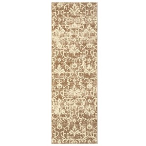 COZONY Washable Vintage Low-Pile Area Rug with Non-Slip Backing, Distressed Print Carpet for Living Room Bedroom and Nursery - 1 of 4