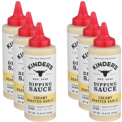Kinders Dipping Sauce Creamy Roasted Garlic - Case of 6 - 12.8 oz