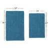 Knightsbridge Stylish And Comfortable Traditional Linear Design 2 PC Cotton Bath Rug Set 20"x30" & 24"x40" Stone - 3 of 4
