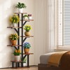 Bekrvio 8 Tier Indoor Plant Stand w/4 Grow Lights,60.83" Tall Corner Shelf w/Enlarged Wood, Metal Tree Rack for Living Room, Patio, Balcony - 3 of 4