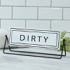 VIP Metal 12 in. White Dirty or Clean Table Sign - 3 of 4