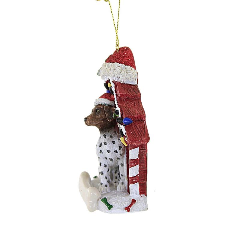 4.0 Inch Dog In Dog House Christmas Bone Tree Ornaments, 3 of 4