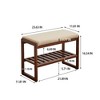 PAGED Wood Shoe Bench Mid-Century Modern Storage Bench with High Rebound Sponge Cushion for Family Room, Entryway - 2 of 4