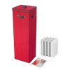 Hastings Home Wrapping Paper Upright Storage Box for 20 Rolls of 40" Gift Wrap With Lid, Dividers and Handles - Red With Green Handles - 2 of 4