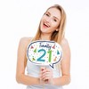 Big Dot of Happiness 21st Birthday - Cheerful Happy Birthday - Colorful Twenty-First Birthday Party Photo Booth Props Kit - 20 Count - 3 of 4