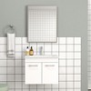 KWPZQEB Modern Wall-Mounted Bathroom Vanity with Sink Combo, Floating Cabinet with Double Doors & Long Metal Handles for Small Space, White - 4 of 4