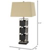 Cal Lighting Hanson Metal Table Lamp With Square Fabric Shade - 4 of 4