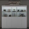 FUFU&GAGA Modular Kitchen Pantry Cabinet Dining Room Sideboard with Lighting and Glass Doors - 4 of 4
