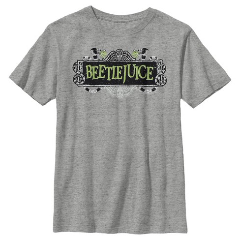 Boy's Beetlejuice Classic Green Logo T-shirt : Target