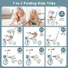 HTUTWOO 7 in 1 Baby Tricycle, with Removable Pedal, Canopy, and Guardrail, Toddler Tricycle, Tricycle for 18-72 Months - 4 of 4