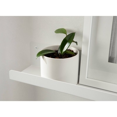 Mezzo White Metal Floating Wall Ledge Shelf Set