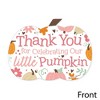 Big Dot of Happiness Girl Little Pumpkin - Shaped Thank You Cards - Fall Birthday Party or Baby Shower Thank You Note Cards with Envelopes - Set of 12 - 3 of 4
