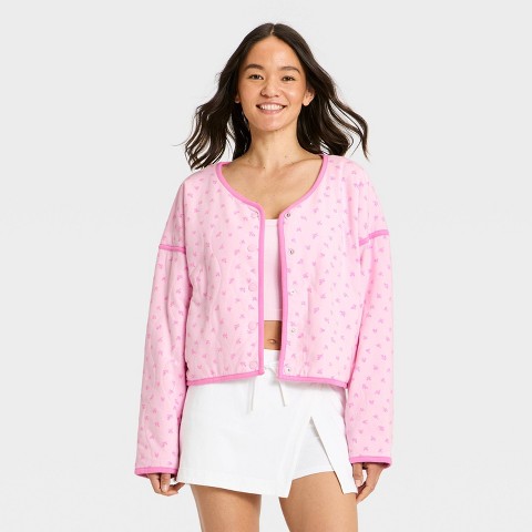 Женские куртки JoyLab Women's Quilted Floral Jacket - JoyLab™ Rose Pink XXS